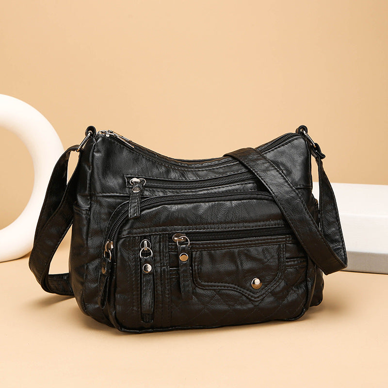 💥【Compre 1 y obtenga 1 gratis】👜2024 Nuevo bolso de hombro/bandolera de cuero suave de gran capacidad_3833672
