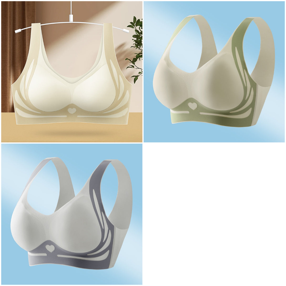 đ49% de descuentoăconjunto de 3 piezasăSujetador de una pieza sin aros para mujer ă40-85KGă_4062613