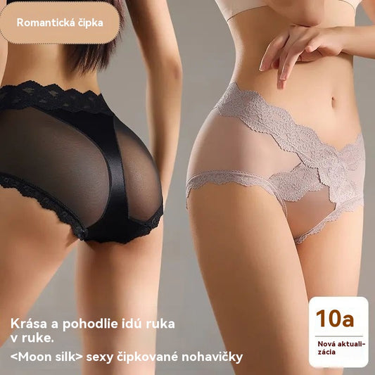 (6 kusov) Čipkované nohavičky s vysokým pásom, zvýraznia krivky vašich bokov: Okamžite dosiahnite zadok v tvare broskyne!