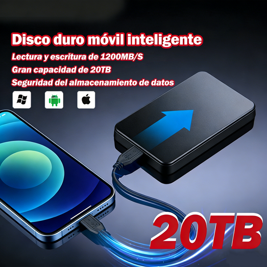 Disco duro móvil de gran capacidad de 20TB + Office original gratis + Adobe
