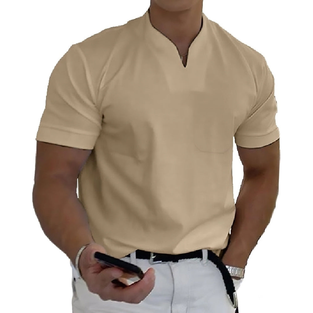 【S-5XL】Tricou bărbătesc din bumbac elastic, cu mânecă scurtă, de vară 2025-R