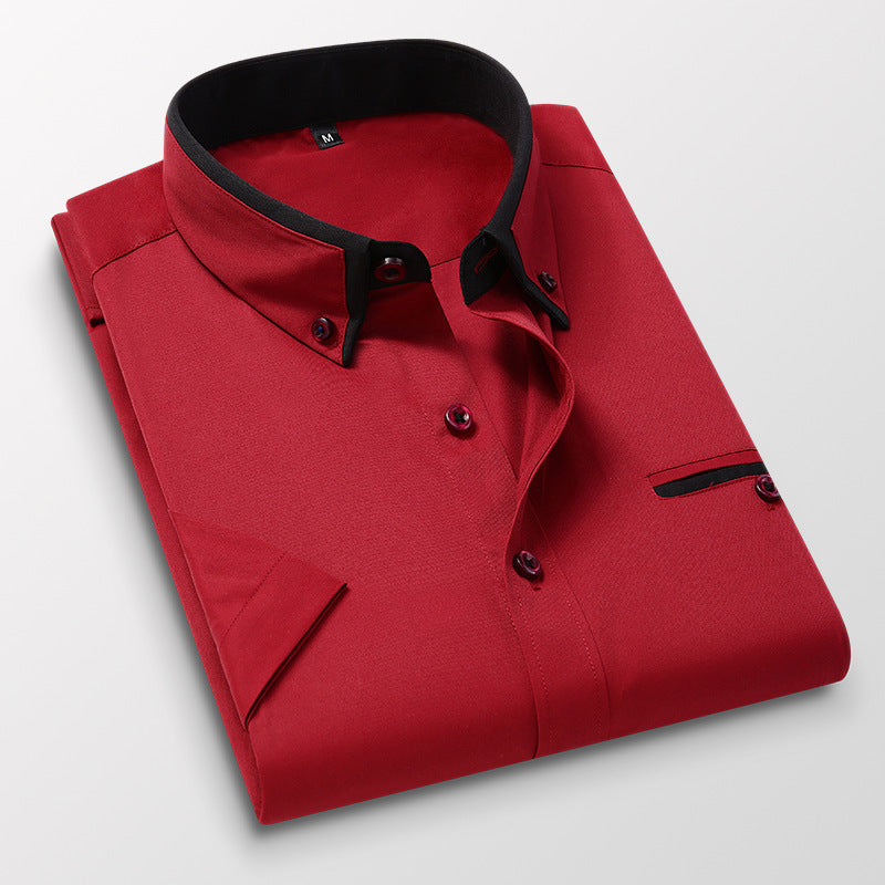 👔【Compre 1 y obtenga 1 gratis】 Camisa de negocios de manga larga para hombre de alta calidad, cómoda y elástica_3991078