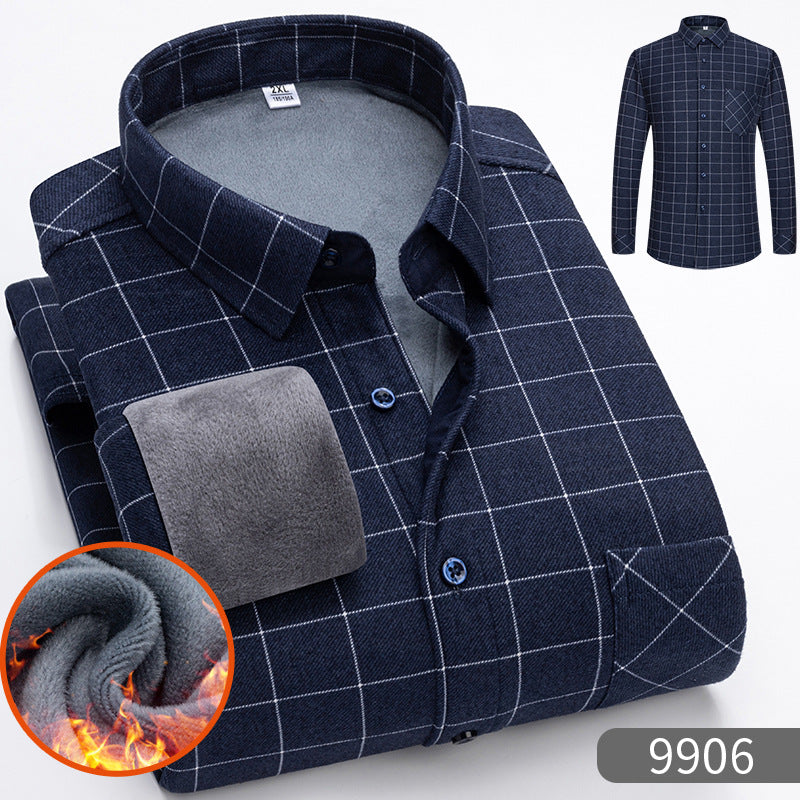 đ„ăcompre uno y llĂ©vese otro gratisăđăL-5XLăCamisa de negocios cĂĄlida de manga larga de otoño e invierno._3858810