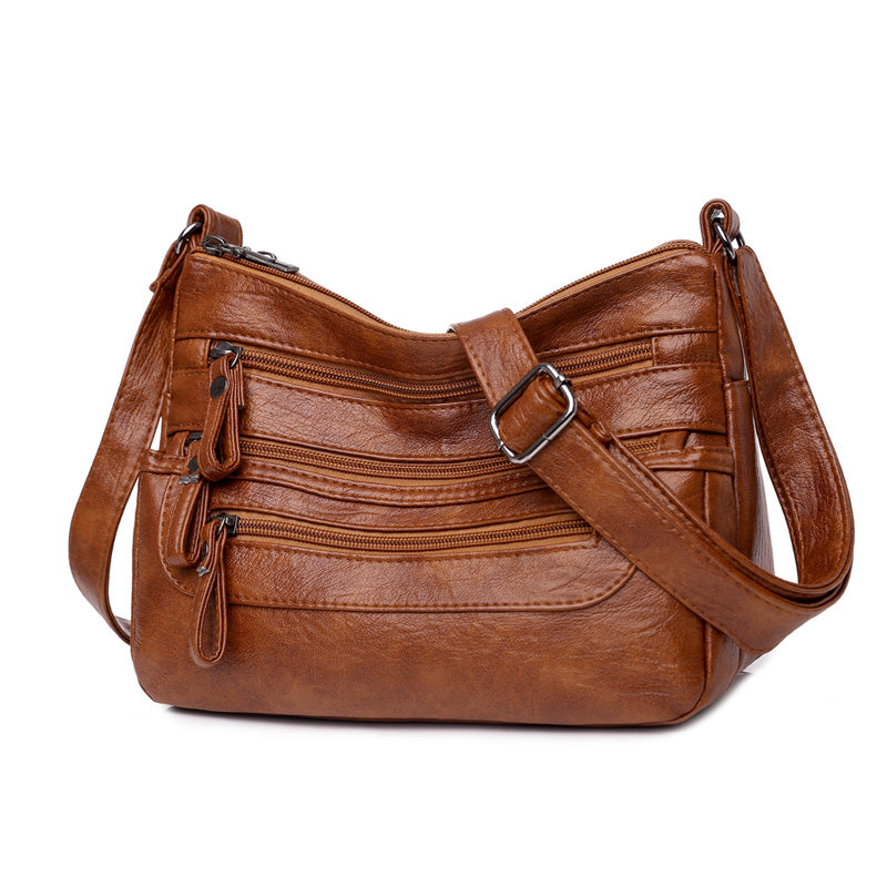 🔥【Compre uno y llévese otro gratis】🔥【30% de descuento】Elegante bolso de hombro de cuero suave y gran capacidad_3988486