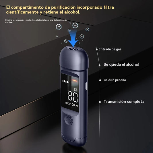Medidor de alcohol portátil de alta precisión – Mide tu nivel antes de conducir