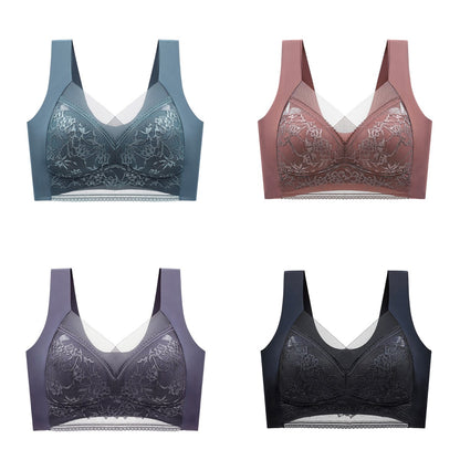 🔥【1 lote de 4 piezas】👙【40-110 kg】Sujetador de encaje cómodo sin costuras