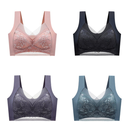 🔥【1 lote de 4 piezas】👙【40-110 kg】Sujetador de encaje cómodo sin costuras