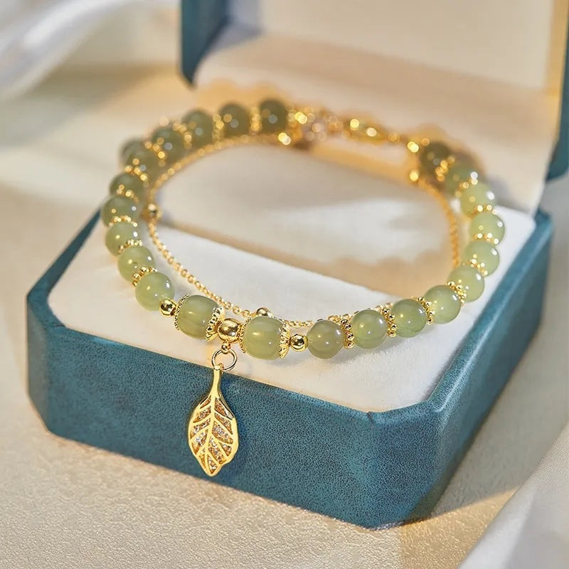 【descuento】de oro de 14K con jade Hetiano