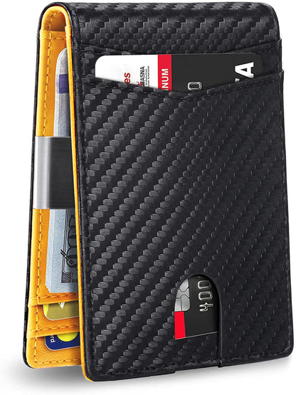 【Descuento por tiempo limitado】Imprescindible para hombres，Cartera minimalista para hombre con función de protección RFID