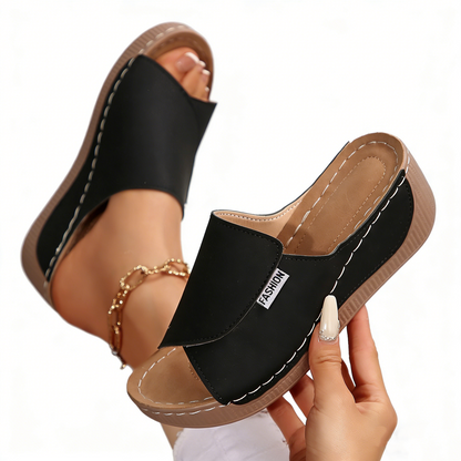 [36-43] Zapatillas de cuña con suela gruesa para mujer