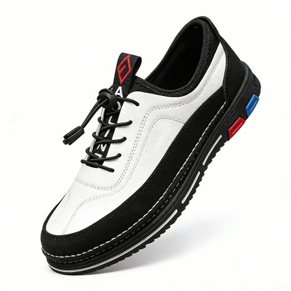 【39-48】Los zapatos de negocios casuales para hombre están hechos de cuero impermeable y resistente a las manchas con una suela suave para un uso cómodo.