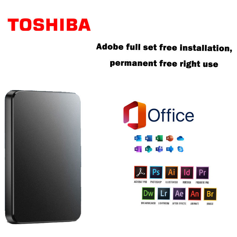 Disco duro móvil de gran capacidad de 20TB + Office original gratis + Adobe