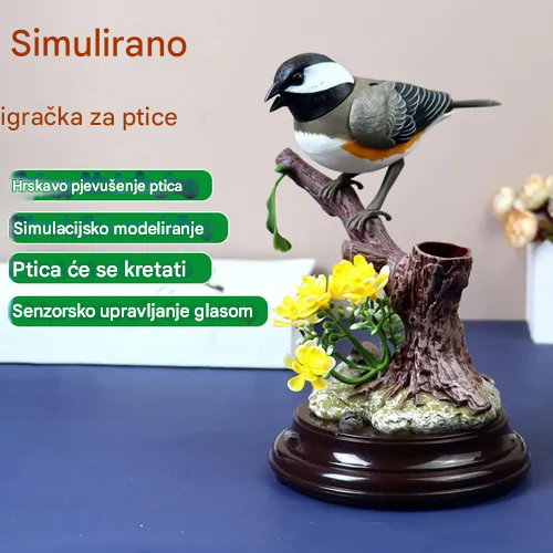 🦜🐦Simulacija s glasovnim upravljanjem, kreativni slatki ukrasi za ptice s glasovnim upravljanjem, ukrasni ukrasi za sobni stol