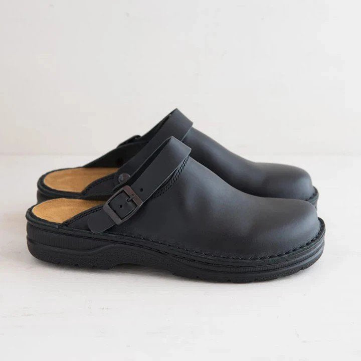 ✨Pantuflas informales de cuero con suela blanda y punta redonda para hombre (tallas 38-46)