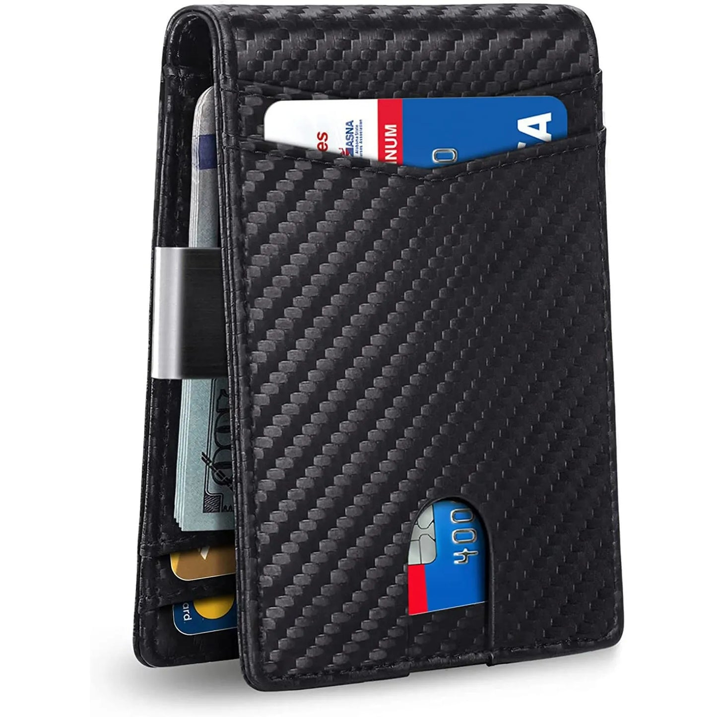 【Descuento por tiempo limitado】Imprescindible para hombres，Cartera minimalista para hombre con función de protección RFID