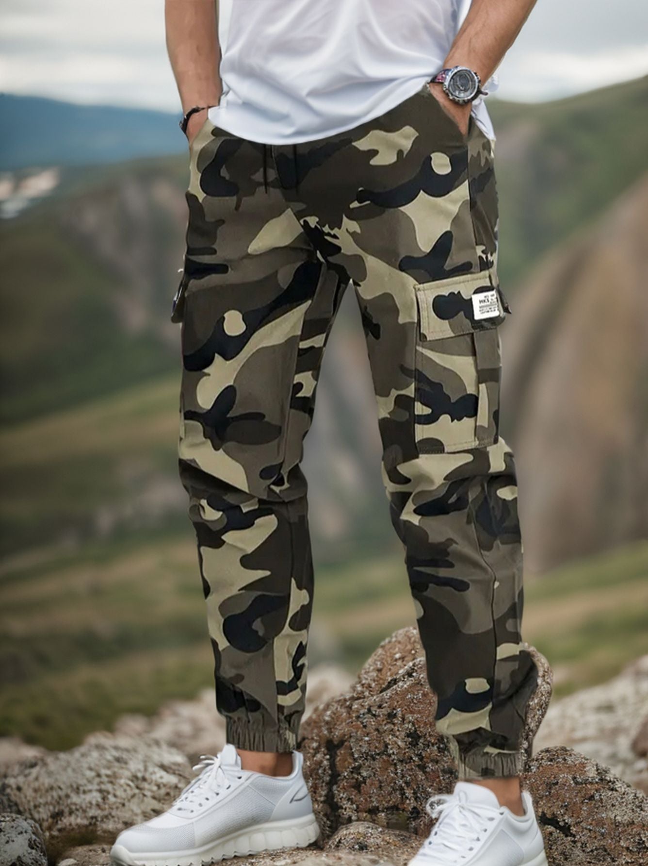 【Descuento】 Pantalones de trabajo tácticos resistentes: mezcla de nailon y algodón, muchos bolsillos funcionales, ideales para trabajos al aire libre
