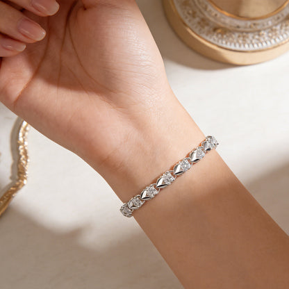 【Compre 1 y obtenga 1 gratis】Me encanta la nueva pulsera de plata 925 con trébol de cuatro hojas para mujer, ¡a la moda!【descuento】