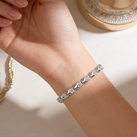 【Compre 1 y obtenga 1 gratis】Me encanta la nueva pulsera de plata 925 con trébol de cuatro hojas para mujer, ¡a la moda!【descuento】