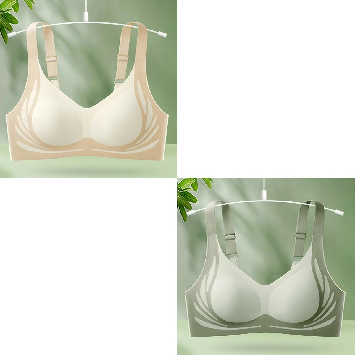 【Descuento】【40-85 kg】Sujetador de una pieza sin aros para mujer【Paquete de 2】