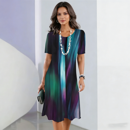 【S-5XL】Rochie retro eleganta cu gat rotund
