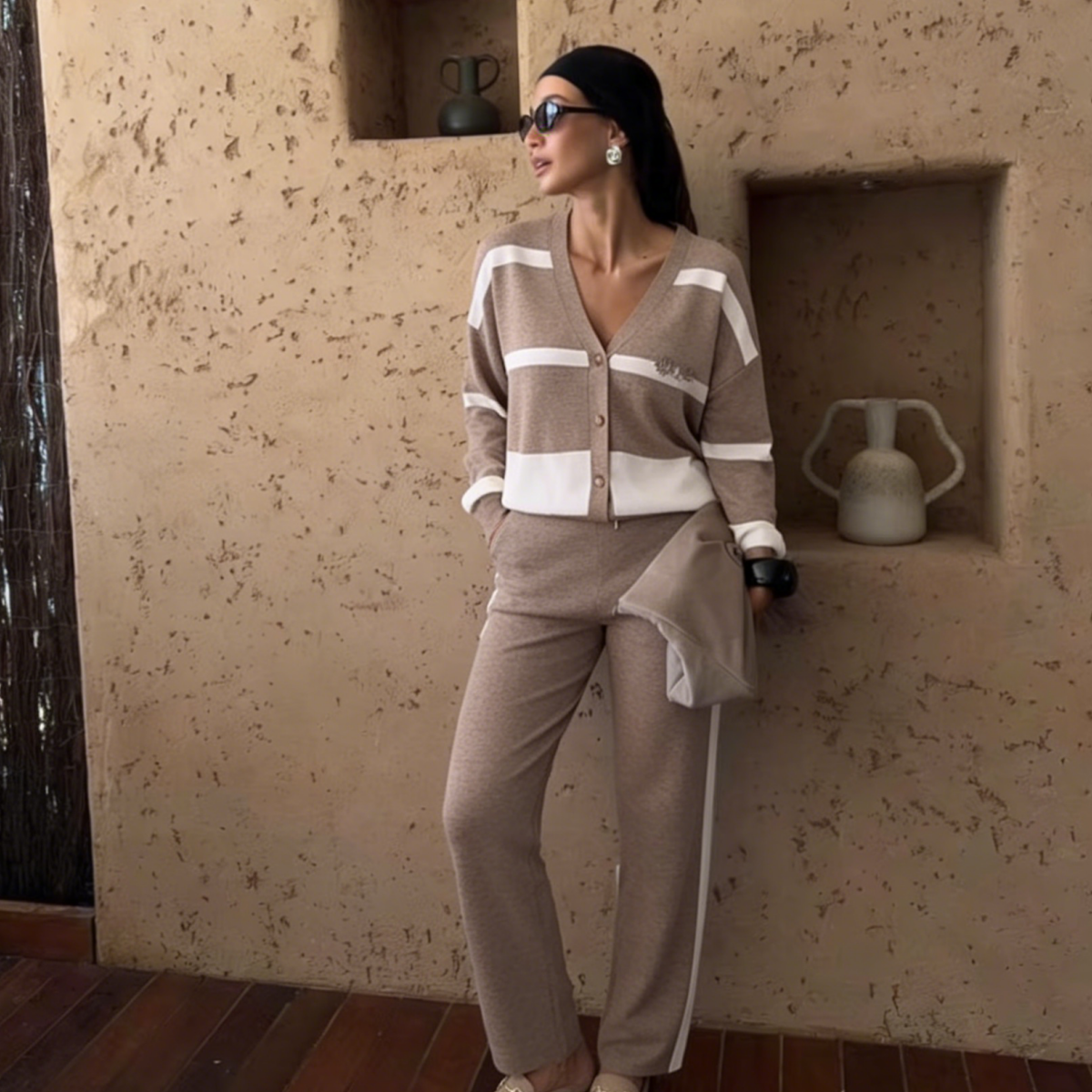 Conjunto de jersey de punto de alta calidad