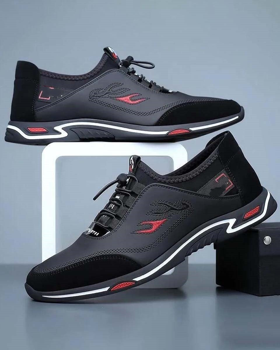 Zapatos de negocios informales y transpirables para hombre de cuero genuino Desodorante Suela de cuero suave，De moda y versátil