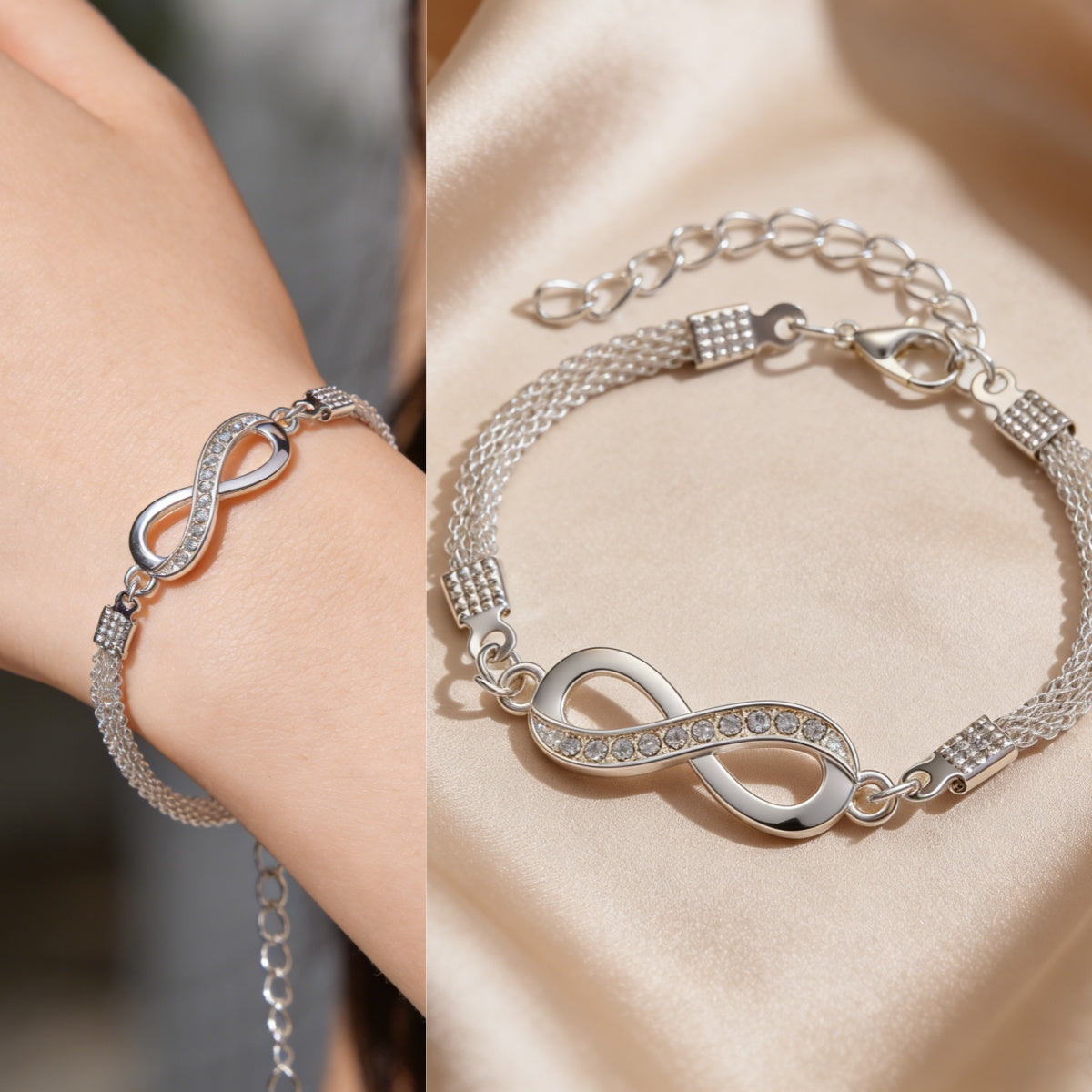 Pulsera de la suerte para mujer, fabricada en plata 925