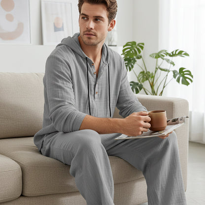 Conjunto de dos piezas para hombre: top holgado y pantalón con capucha ! Pago contra reembolso