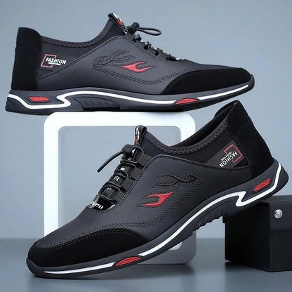 Zapatos de negocios informales y transpirables para hombre de cuero genuino✅ Suela de cuero suave，De moda y versátil