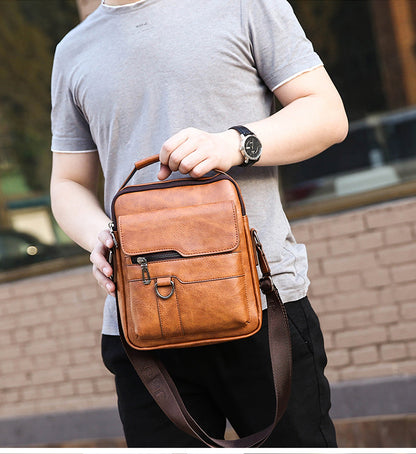【Descuento por tiempo limitado】Bolsa moderna y casual de cuero para hombre, gran capacidad