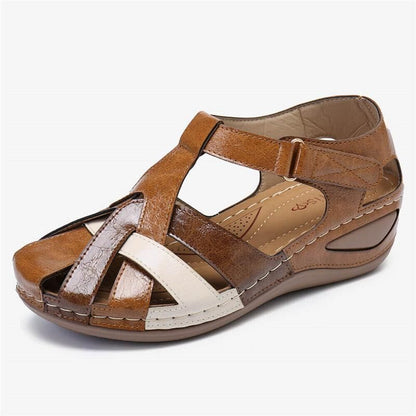 🔥Compra 1 y llévate 1 gratis🩰【35-43】Sandalias de plataforma de piel suave y huecas para mujer