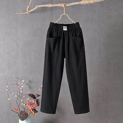 👖Popust do 50%+ Plaćanje pouzećem👖【M-4XL】Ženske ljetne svakodnevne hlače od pamuka i lana, lagane, prozračne i udobne