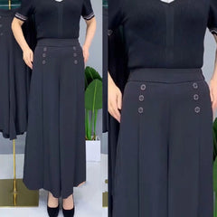 💖【M-5XL】Ženske modne hlače s visokim strukom i širokim nogavicama, mekane i s elegantno padajućim materijalom, vrhunske kvalitete