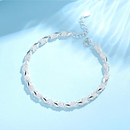 ✨【Compre 1 y obtenga 1 gratis】💖Nueva y moderna pulsera de plata de ley 925 para mujer🍀_3867881