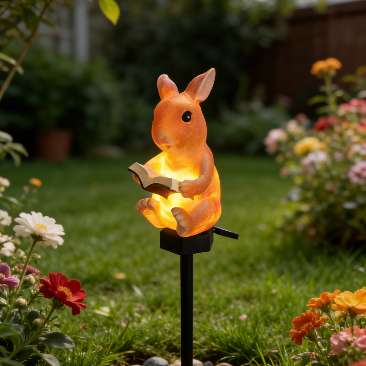 Lámpara solar decorativa de búho: luz cálida para tu jardín