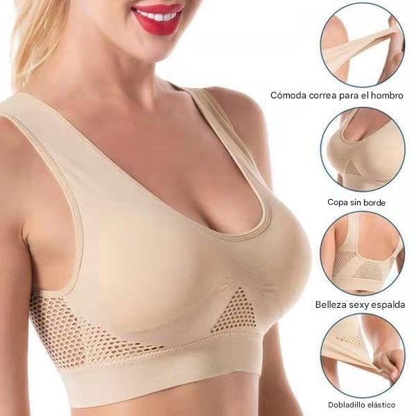 【Juego de 3 piezas】Sujetador invisible para tallas grandes ， Transpirable y fresco【40–120KG】