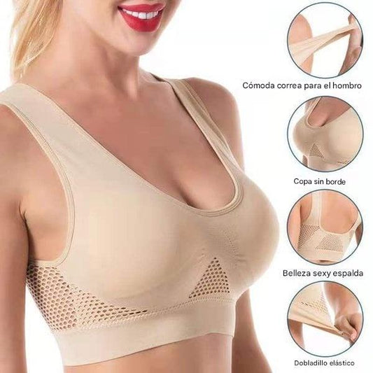 【Juego de 3 piezas】Sujetador invisible para tallas grandes ， Transpirable y fresco【40–120KG】
