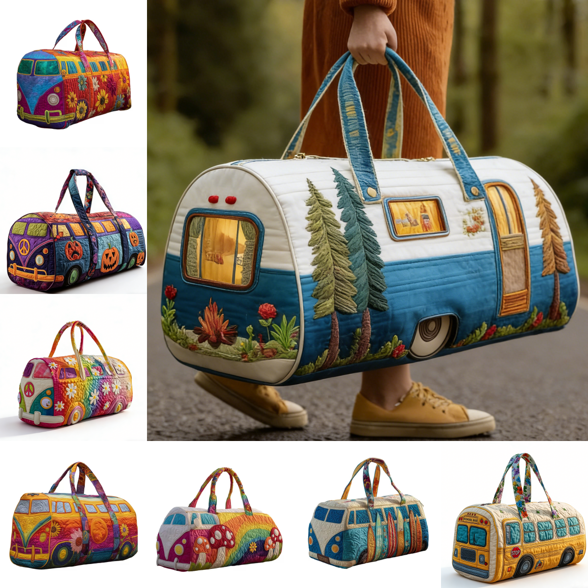 Bolsa de viaje acolchada Hippie Van