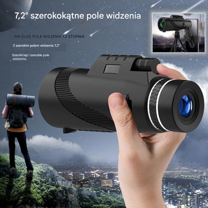 Telescopio para exteriores， con visión clara y compatible con móvil