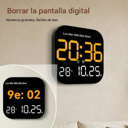 Reloj digital para el hogar y la oficina: ¡despierte suavemente y olvídese de las alarmas molestas! Brillo ajustable, funcionamiento silencioso por la noche. También muestra la temperatura. Un compañero fiable para su día a día.