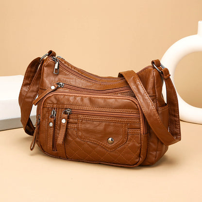 💥【Compre 1 y obtenga 1 gratis】👜2024 Nuevo bolso de hombro/bandolera de cuero suave de gran capacidad_3833672