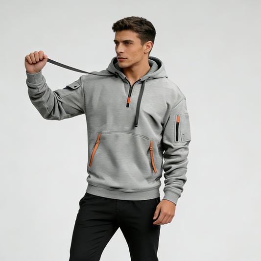 Chaqueta Deportiva con Cremallera  Multibolsillos para Hombre: Estilo Diario