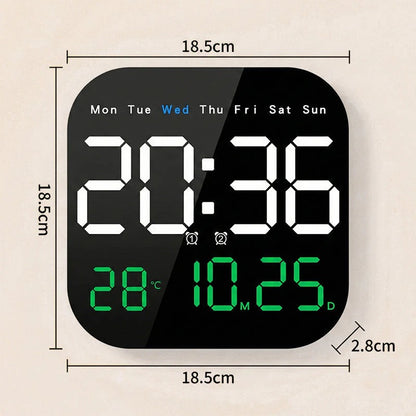 Reloj digital para el hogar y la oficina: ¡despierte suavemente y olvídese de las alarmas molestas! Brillo ajustable, funcionamiento silencioso por la noche. También muestra la temperatura. Un compañero fiable para su día a día.