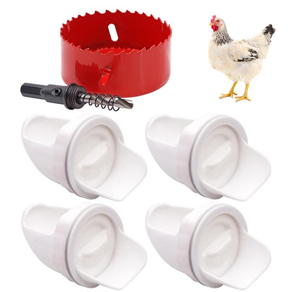 【5/10/20 Piezas】 Comedero automático para aves de corral a prueba de lluvia y ratones