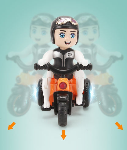 ✨【Pago contra reembolso】🌈Triciclo acrobático de bicicleta de juguete con rotación automática de 360 grados con luces de baile 4D_3856579