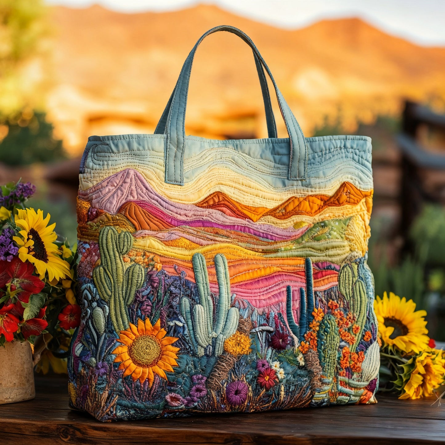 Bolsa de mano con diseño floral personalizado