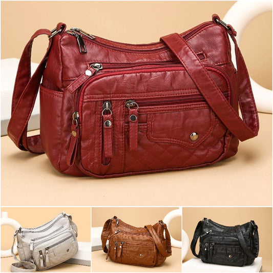 💥【Compre 1 y obtenga 1 gratis】👜2024 Nuevo bolso de hombro/bandolera de cuero suave de gran capacidad_3833672