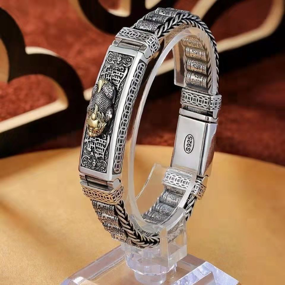 【Descuento por tiempo limitado】Nueva pulsera de la suerte de plata de ley 925