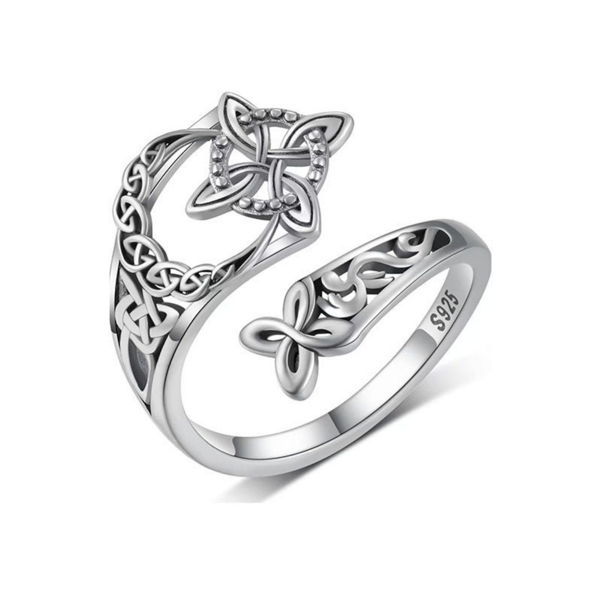 🌟Anillo de nudo celta de plata S925 con compra 1 y llévate 1 gratis