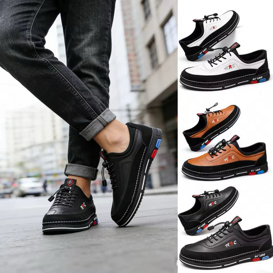 【39-48】Los zapatos de negocios casuales para hombre están hechos de cuero impermeable y resistente a las manchas con una suela suave para un uso cómodo.